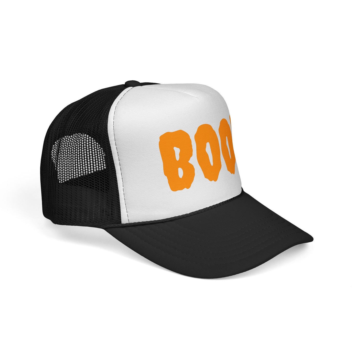 Halloween Trucker Cap, Fun Boo Hat for Fall Festivities, Spooky Costume Accessory, Perfect for Parties & Trick-or-Treating